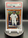 Riley Greene 2021 Bowman Chrome Mega Box #188 Orange Refractor /25 PSA 9