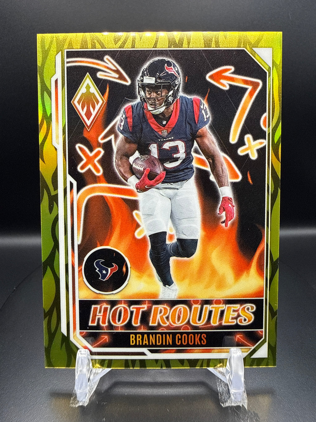 Brandin Cooks 2022 Panini Phoenix #HR21 Hot Routes Yellow /75