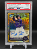 Braxton Fulford 2022 Bowman Chrome Prospect Autograph #CPABF Gold Mini Diamond Refractor /50 PSA 9