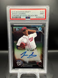Jesus Luzardo 2016 Bowman Draft Chrome Draft Picks Autograph #JLU Black Refractor /75 PSA 9