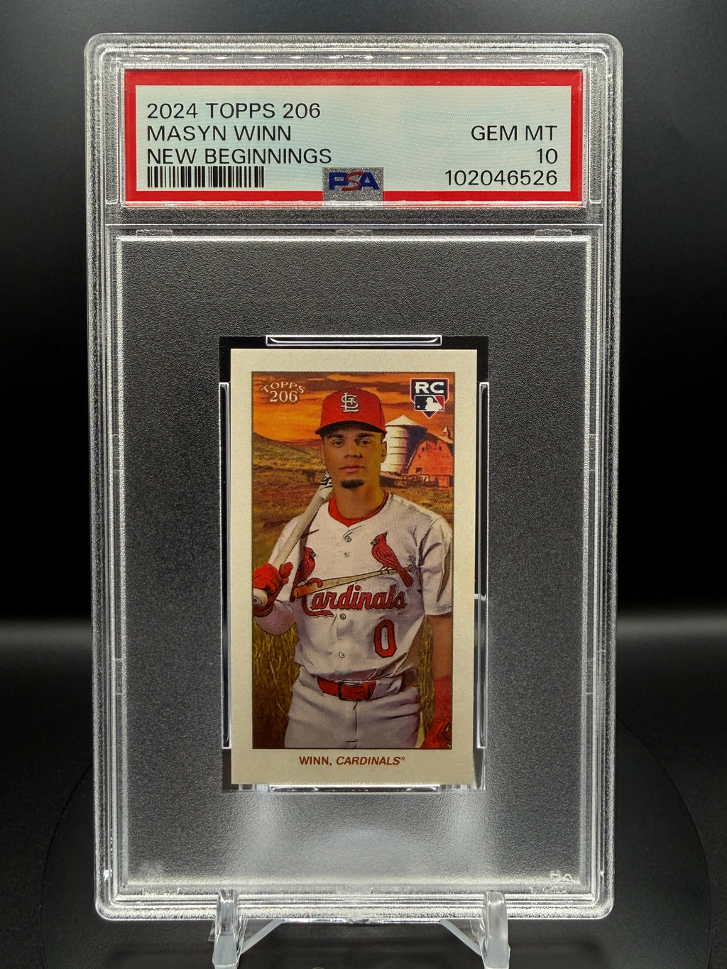 Masyn Winn 2024 Topps 206 New Beginnings (RC) PSA 10 Gem Mint