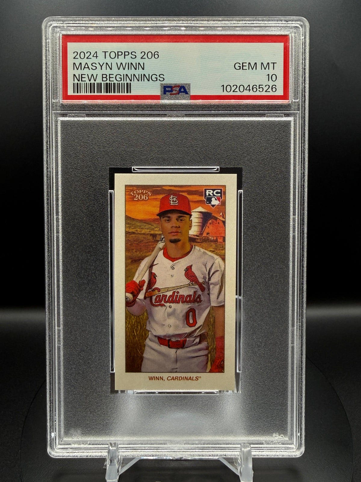 Masyn Winn 2024 Topps 206 New Beginnings (RC) PSA 10 Gem Mint