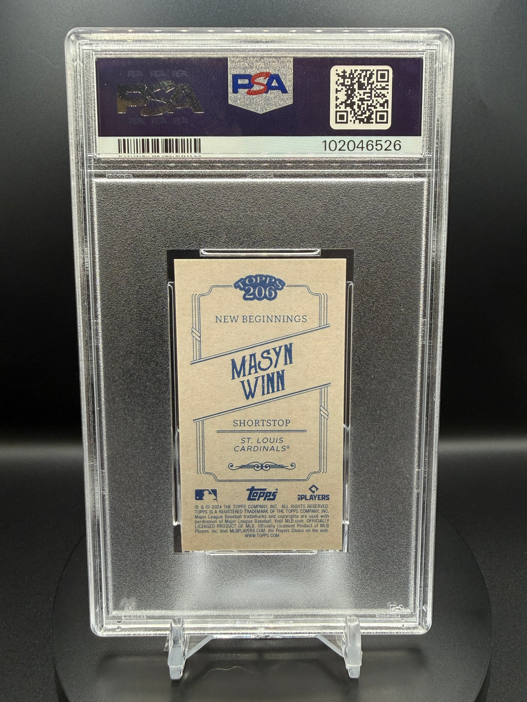 Masyn Winn 2024 Topps 206 New Beginnings (RC) PSA 10 Gem Mint